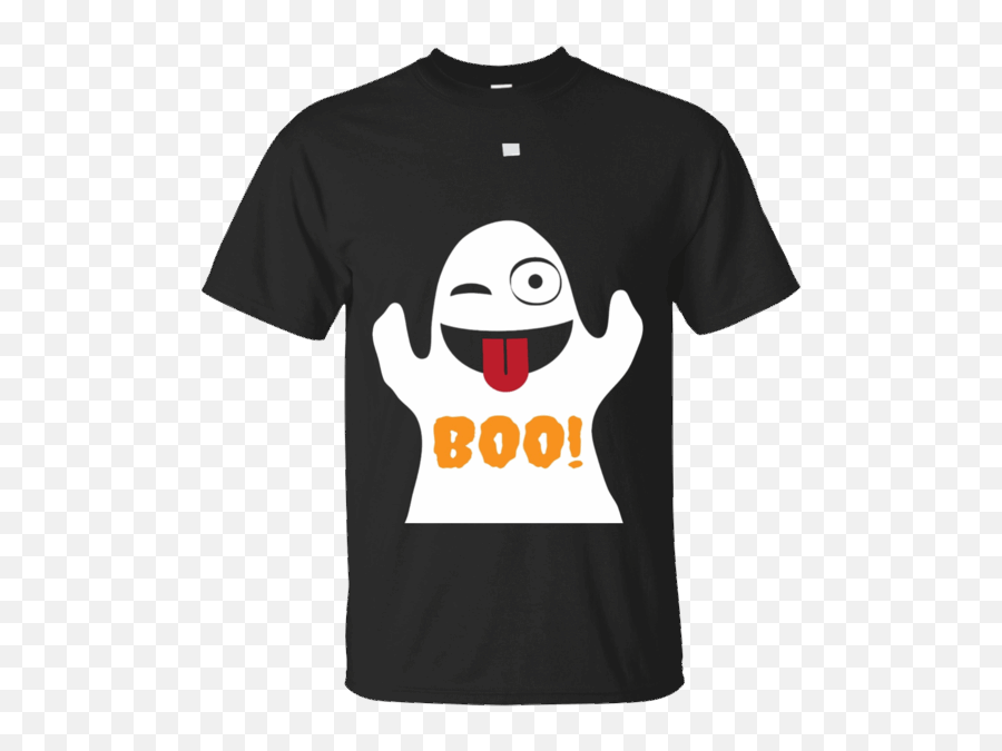 Emoji T Shirt Halloween Ghost Emoji Tongue Out Boo - I D,Ghost Emoji Png