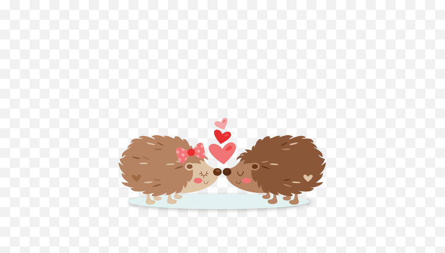 Svgs Free Svg Cuts Cute Cut Filess - Cartoon Hedgehogs In Love Emoji,Hedgehog Clipart