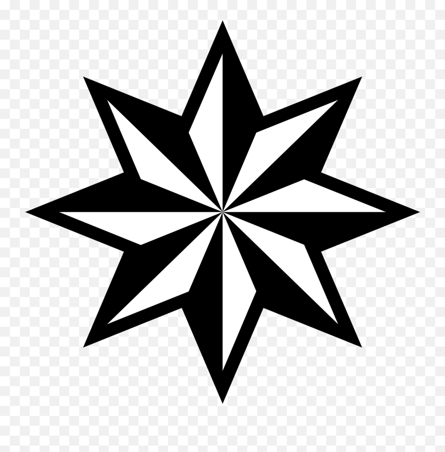8 Point Star Clipart From Eight Point Star Clipart - 6 Point Emoji,Nautical Star Png