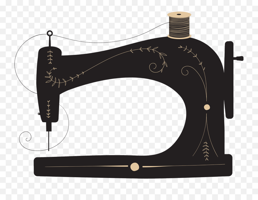 Free Clipart Sewing Picture - Black Sewing Machine Drawing Emoji,Sewing Clipart