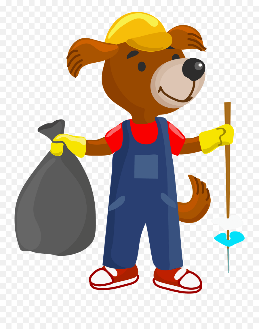 Dog Cleanup The Garbage Clipart - Happy Emoji,Clean Up Clipart