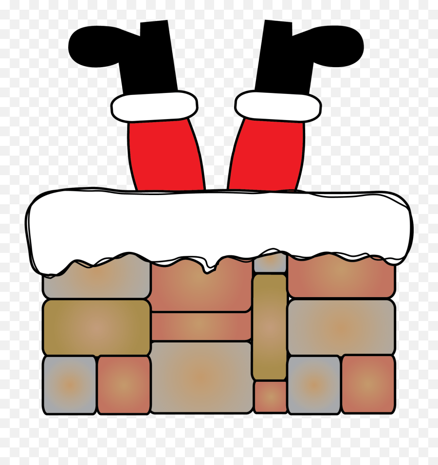 Chimney Santa Clipart - Santa Legs For Chimney Clipart Emoji,Santa Clipart