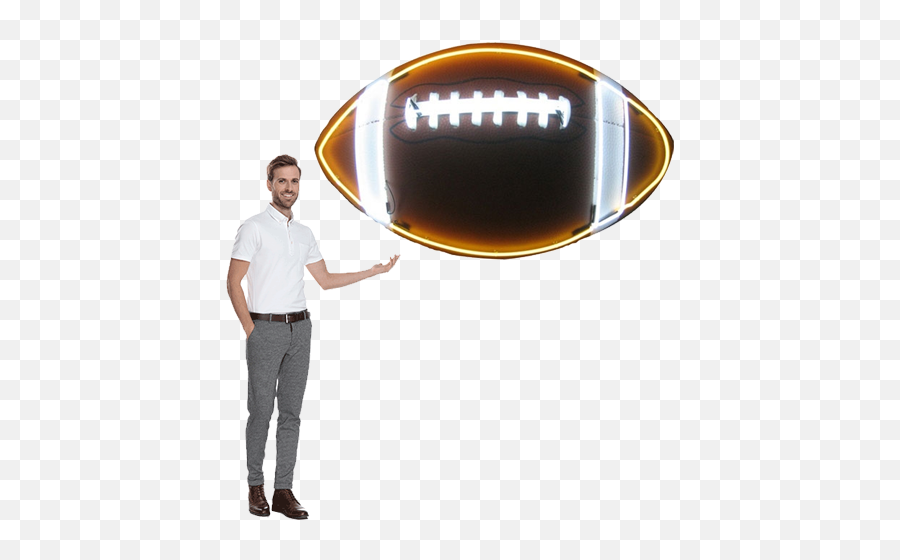 Oversized Football Neon - For American Football Emoji,Football Transparent