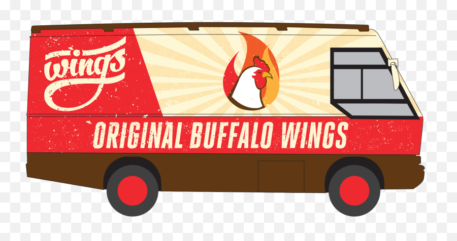 Food Truck Design - Logo Food Truck Chicken Wings Emoji,Food Truck Logo