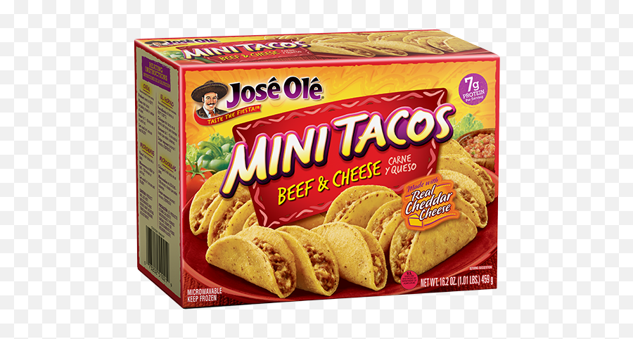 Beef U0026 Cheese Mini Tacos José Olé - Jose Ole Mini Tacos Emoji,Tacos Png