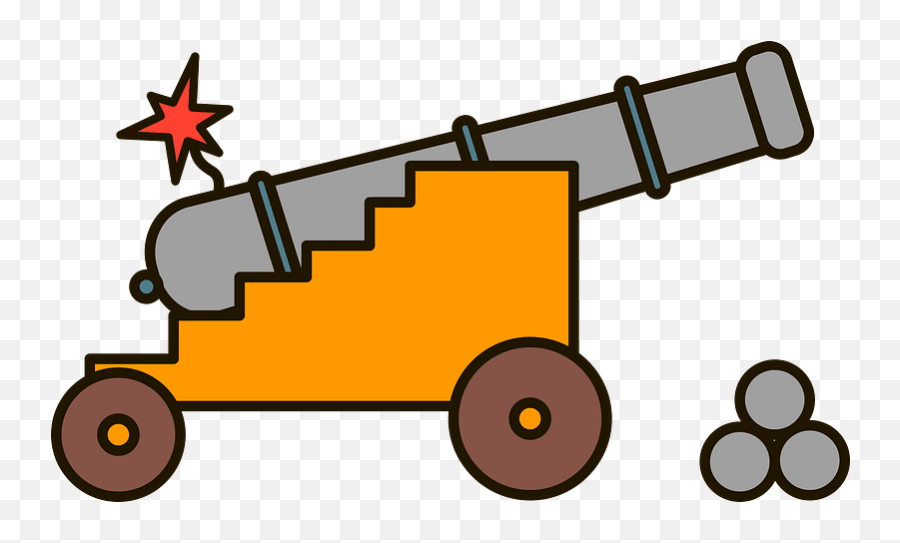 Pirate Cannon Clipart - Vertical Emoji,Cannon Clipart