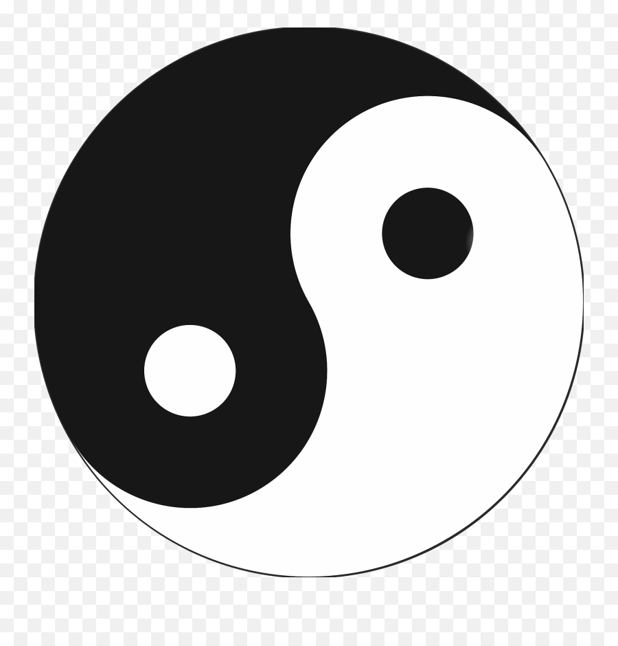 Yin Yang Symbol Clipart - Dot Emoji,Yin And Yang Png