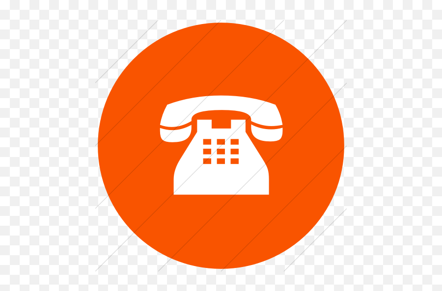 Orange Classica Traditional Telephone Icon - Telephone Icon Retro Emoji,Telephone Logo