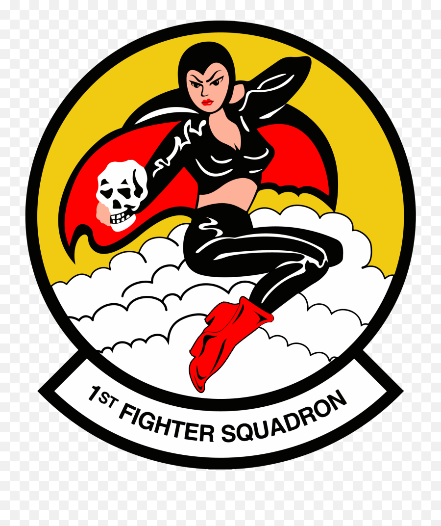1st Fighter Squadron Us Air Force Historic Wwii Military Squadron Insignia Emblem Logo Vinyl Window Sticker Decal - 1st Fighter Squadron Emoji,Us Air Force Logo
