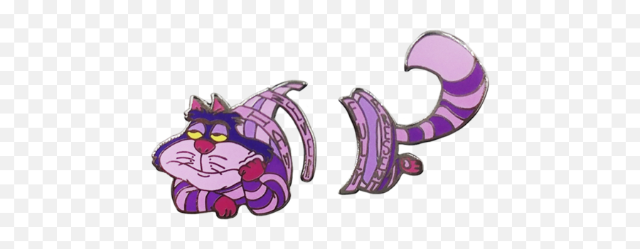 Download Cheshire Cat Pin Set - Cat Full Size Png Image Fictional Character Emoji,Cheshire Cat Png