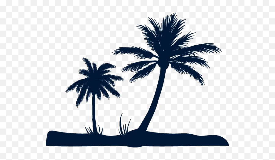 Beach Fundal Euclidean Vector - Coconut Tree Silhouette Png Coconut Tree Beach Vector Emoji,Palm Tree Silhouette Png