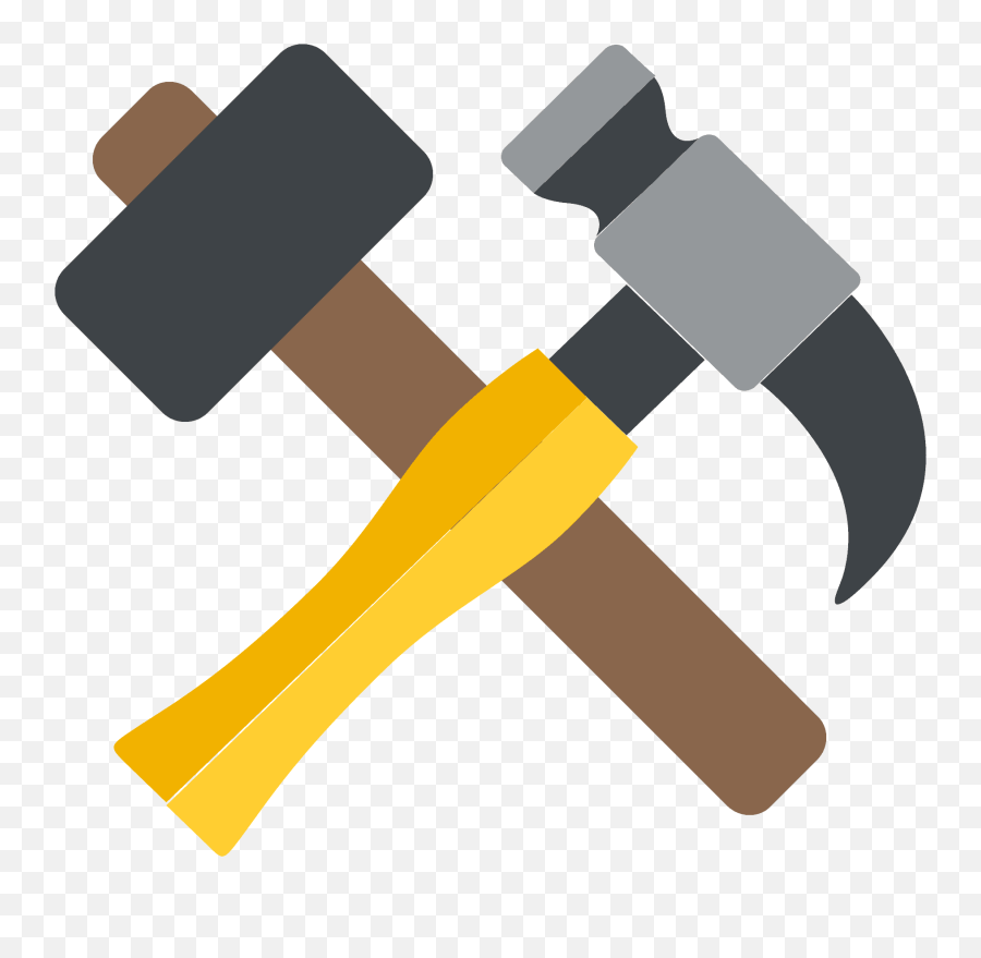 Hammer And Pick Emoji Clipart Free Download Transparent - Hammers Emoji,Pick Clipart