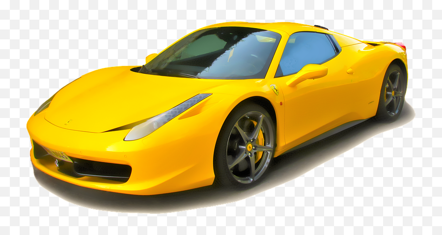 Side View Yellow Ferrari Png File - Ferrari 458 Emoji,Carro Png
