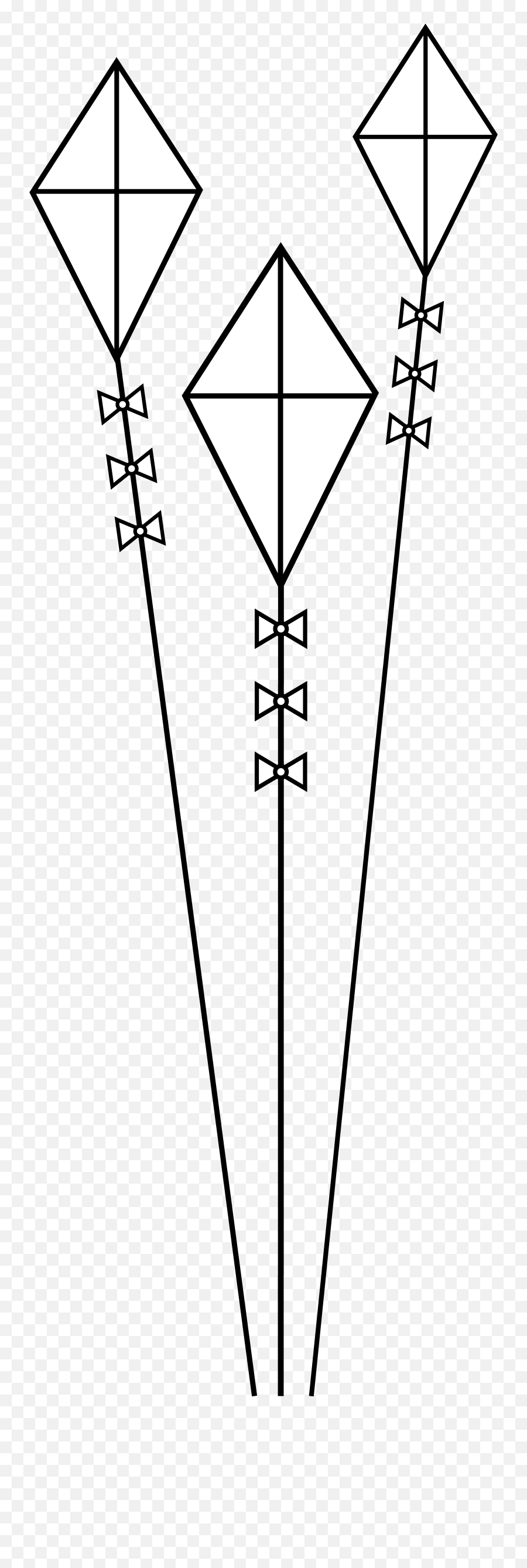 Kite Black And White Flying Kites Line - Vertical Emoji,Kite Clipart