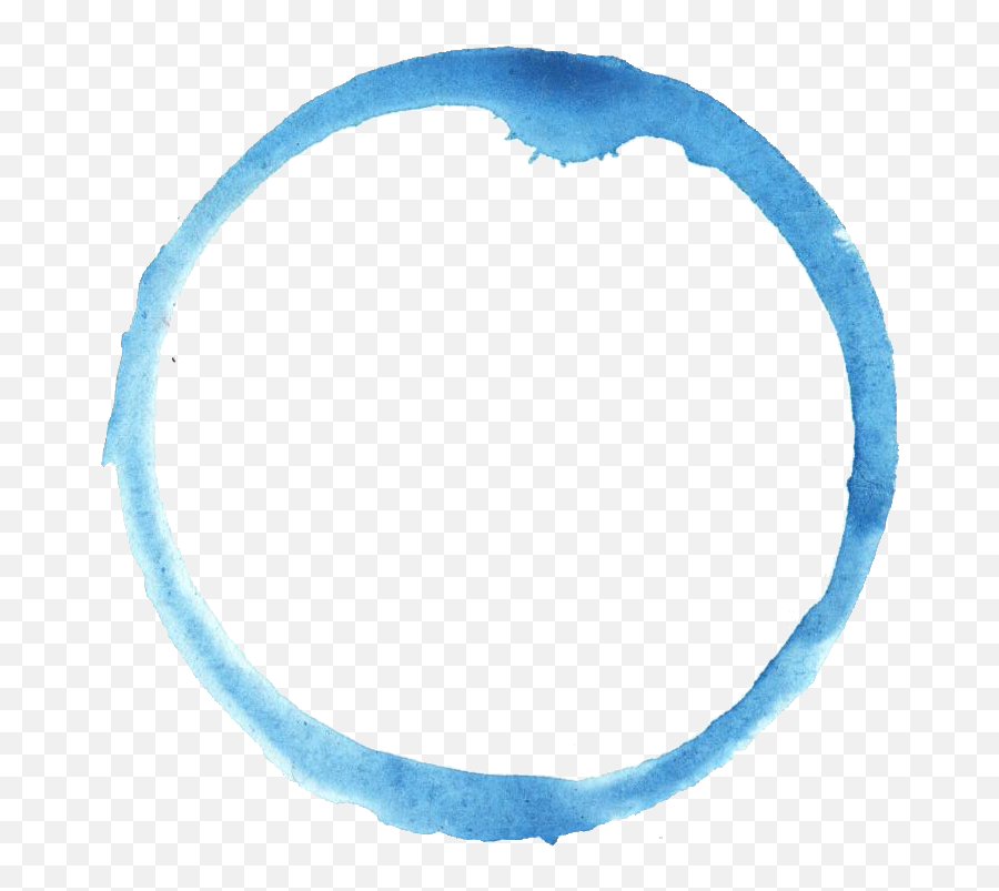 Blue Watercolor Circle Transparent - Circle Watercolor Ring Emoji,Watercolor Circle Png