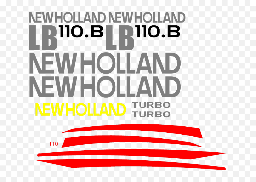 New Holland Lb110b Decal Set - New Holland Lb110 Stickers Emoji,New Holland Logo