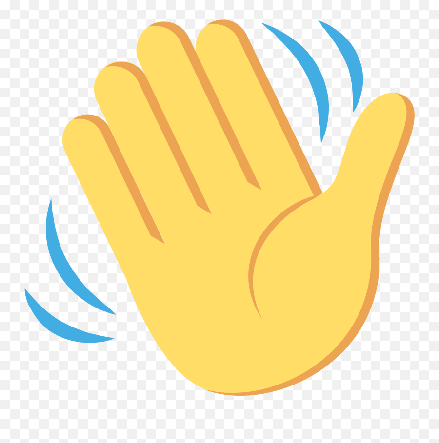 Waving Hand Emoji Clipart Free Download Transparent Png - Waving Emoji Black Background,Waving Clipart