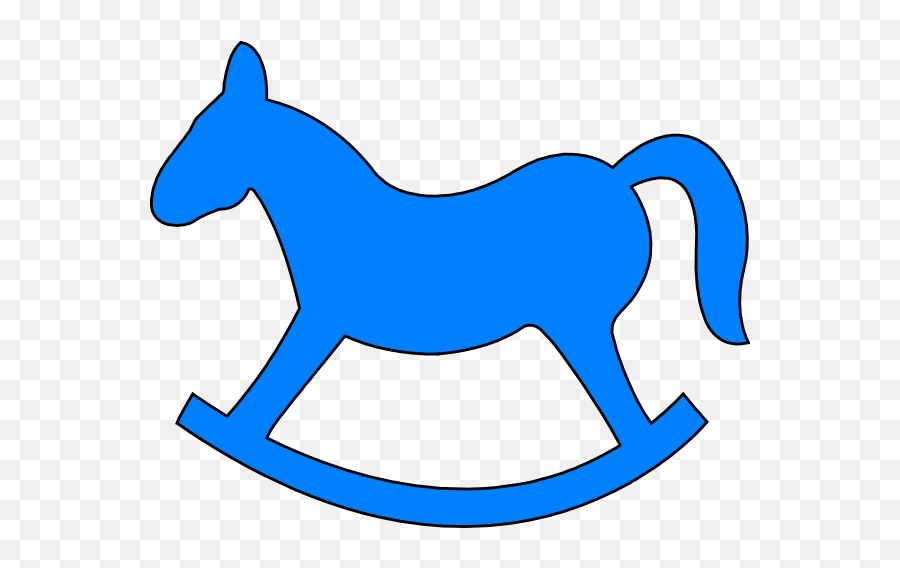 Blue Rocking Horse Clip Art At Clker Emoji,Rocking Horse Clipart