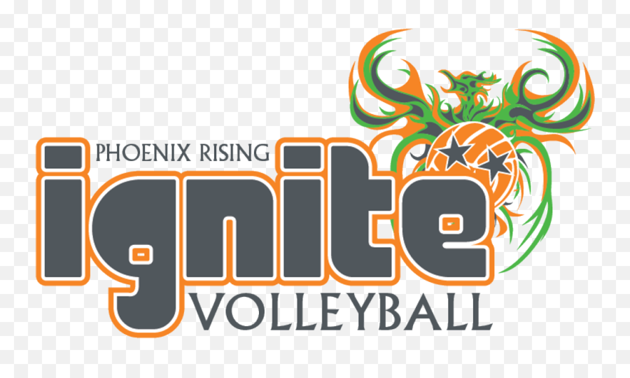 Ignite Youth Beginner Volleyball Leaguetraining Emoji,Phoenix Rising Logo