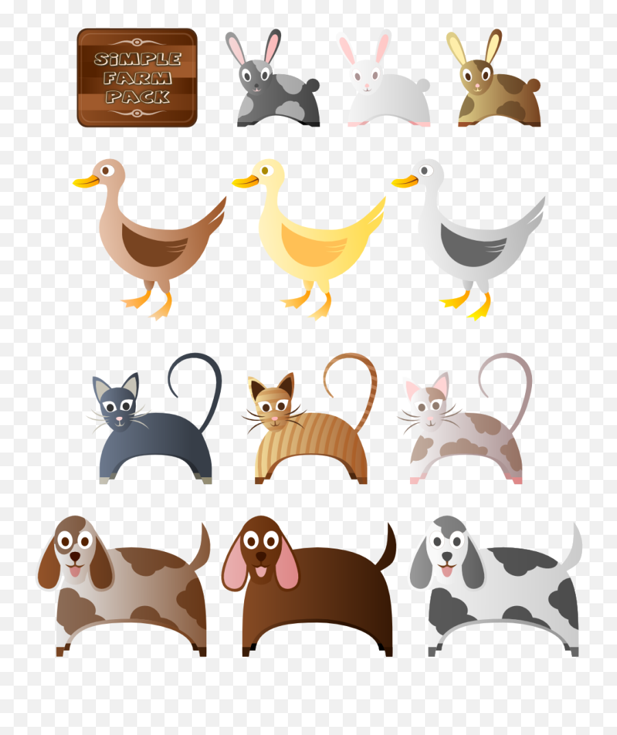 Clipart Of The Farm Animals Free Image - Animal Figure Emoji,Farm Animals Clipart