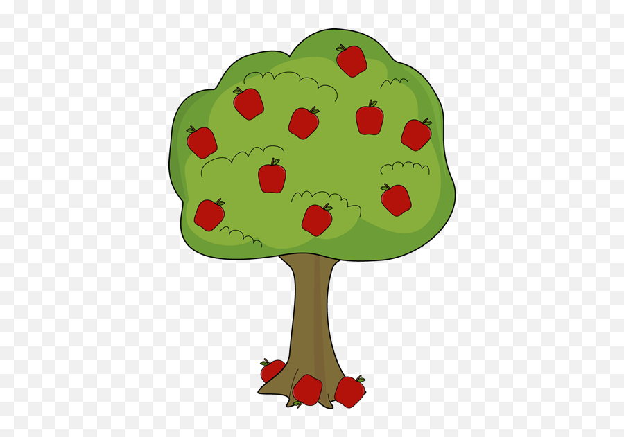 Download Apple Tree With Fallen Apples - Falling Apple Tree With Apples Emoji,Apples Clipart