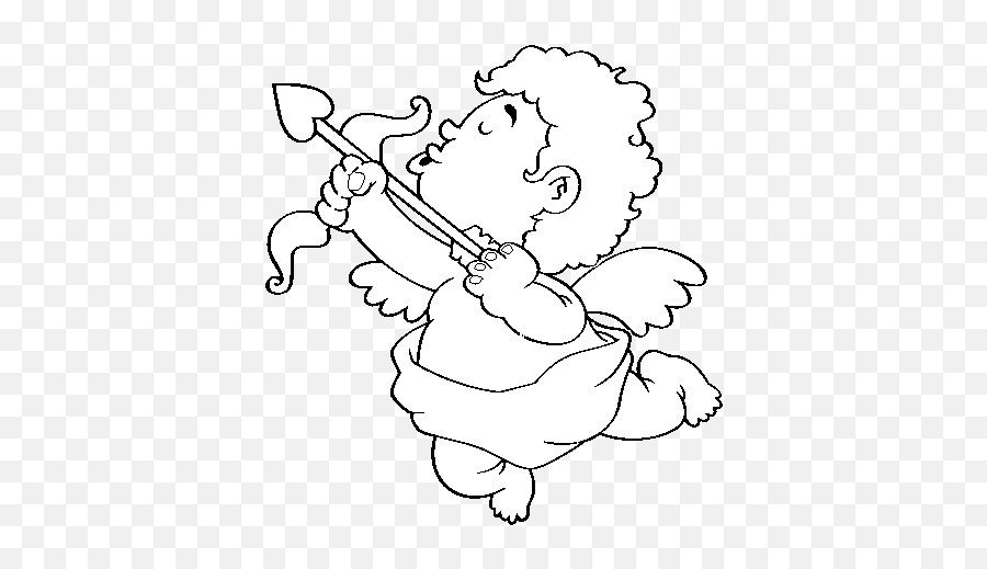 Cupid With His Arrow Coloring Page - Coloringcrewcom Emoji,Cupid Arrow Png