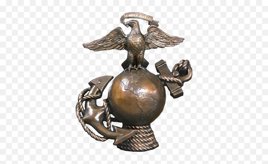 Semper Fidelis Bronze Military Sculpture Urn - Marine Corp Urn Emoji,Marine Corp Logo