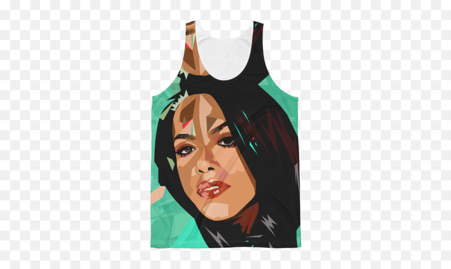 Download Aaliyah Art Tank - Active Tank Full Size Png Emoji,Aaliyah Png