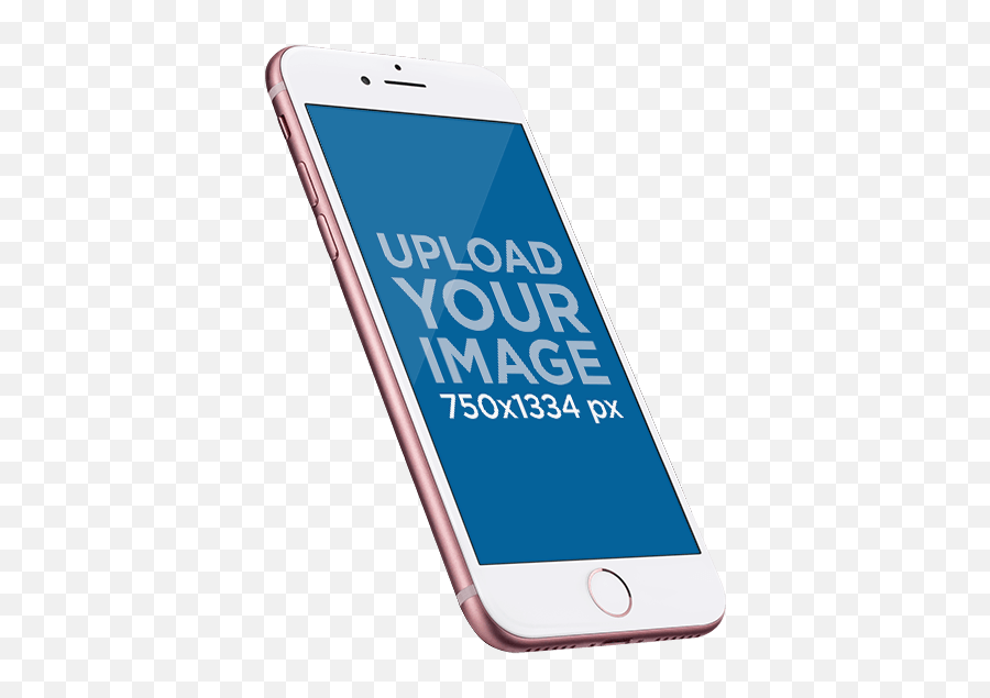 Download Angled Rose Gold Iphone 7 Png - Free Mockup Phone Png Emoji,Iphone 7 Png