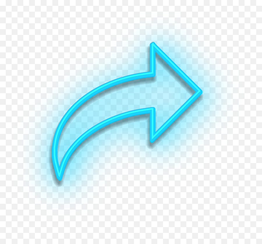 Neon Arrow Sign Blue Png Clipart Emoji,Neon Png