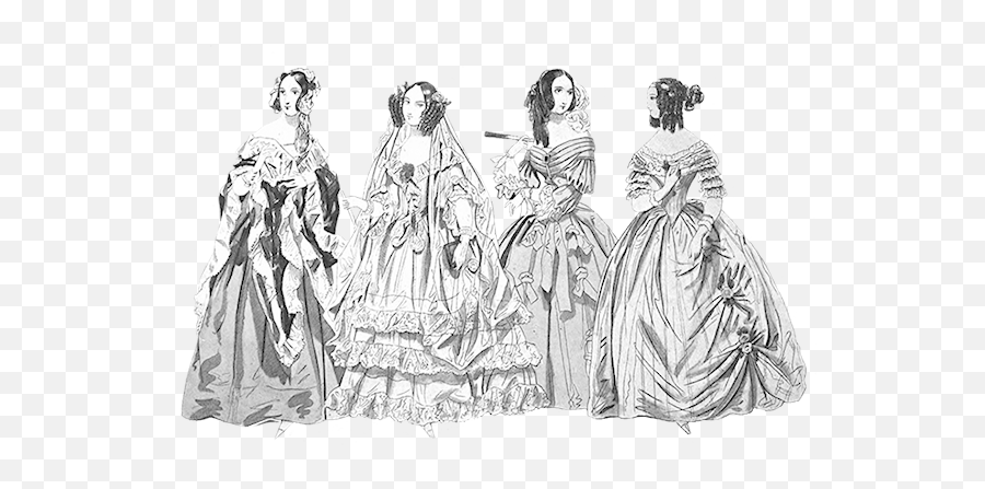 Library Of Victorian Fashion Banner Stock Png Files - Floor Length Emoji,Fashion Clipart