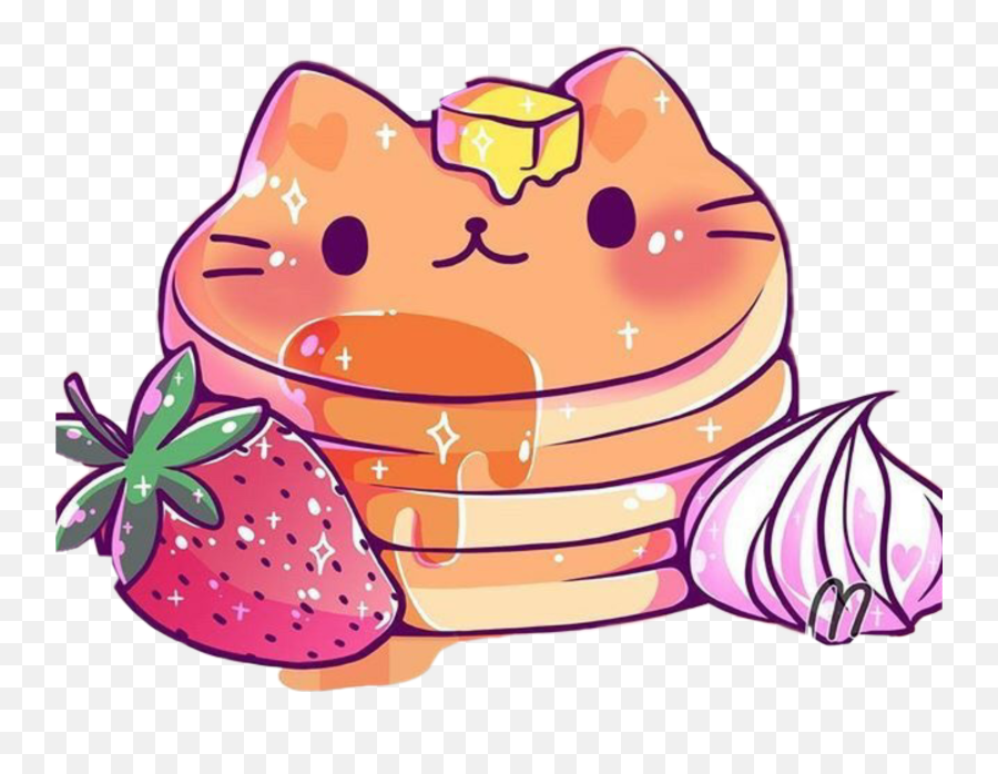 Kawaii Pancake Clipart - Pancakes Kawaii Png Emoji,Pancakes Clipart