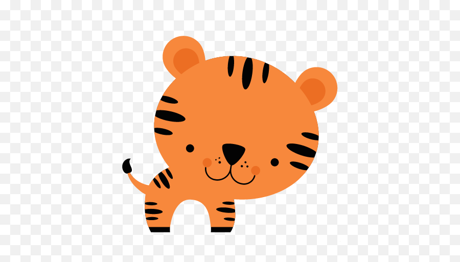 Tiger Clipart - Tiger Cute Cartoon Png Png Download Emoji,Tiger Clipart