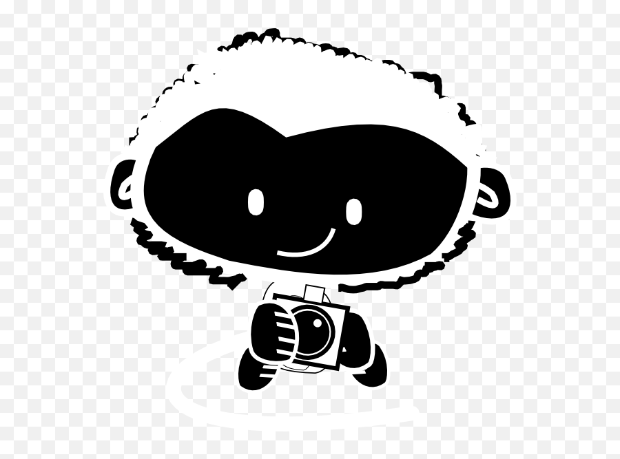 Monkey - Camerablackwhitehairy Clip Art At Clkercom Dot Emoji,Monkey Clipart Black And White