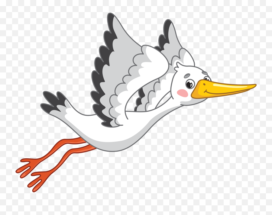 Stork Clipart - Bird Emoji,Stork Clipart