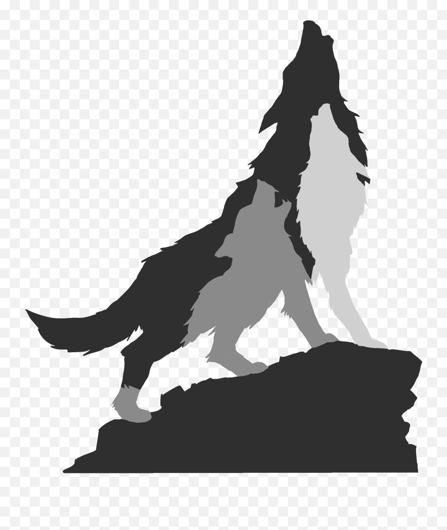 Download W0lf L0g0 With Legg Blk - Silhouette Transparent Background Wolf Png Emoji,Wolf Silhouette Png