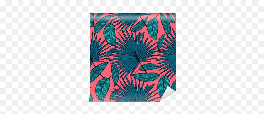 Seamless Vector Tropical Pattern Tropical Color Leaves Jungle Leaves Wall Mural U2022 Pixers - We Live To Change Hojas Tropicales De Colores Emoji,Jungle Leaves Png