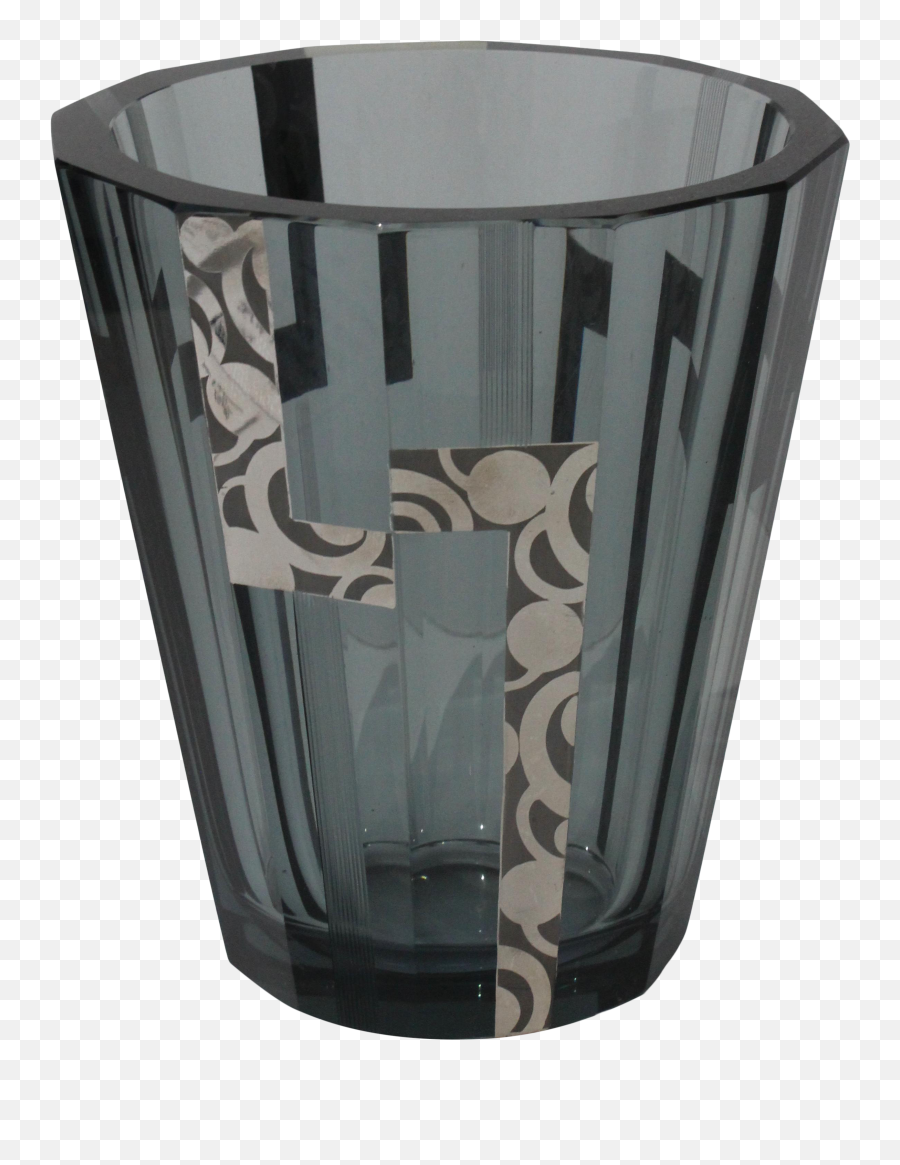 Art Deco 1920s Josef Hoffman Style Crystal Vase With Silver Overlay Smoke With Blue Tint Emoji,Smoke Overlay Png
