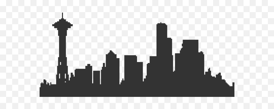 Seattle Silhouette Png - Transparent Seattle Skyline Clipart Vertical Emoji,Skyline Clipart