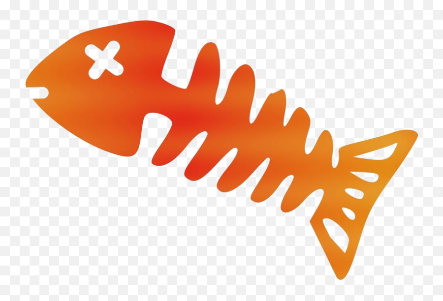 Transparent Fish Skeleton Clipart Png - Cartoon Fish Skeleton Emoji,Skeleton Clipart