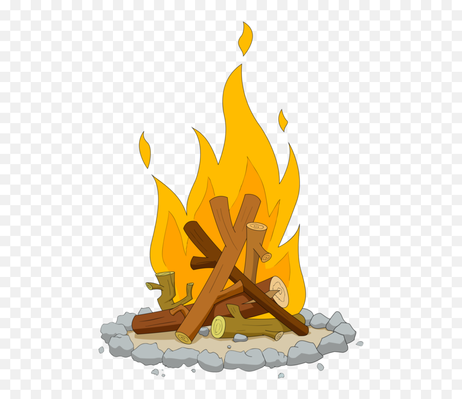 Fireplace Clipart Campfire Fireplace Campfire Transparent - Fogata Ilustracion Emoji,Campfire Clipart