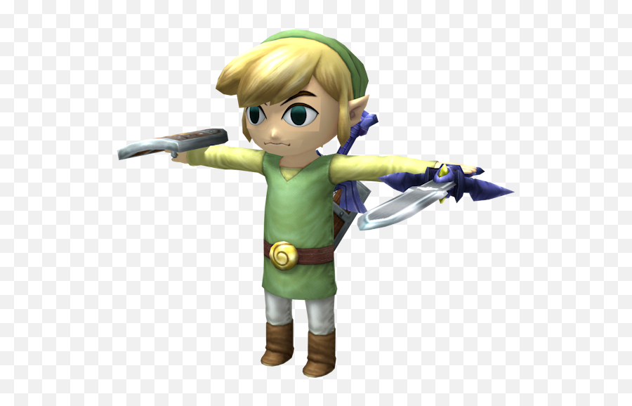 Wii - Link T Pose Png Emoji,Toon Link Png