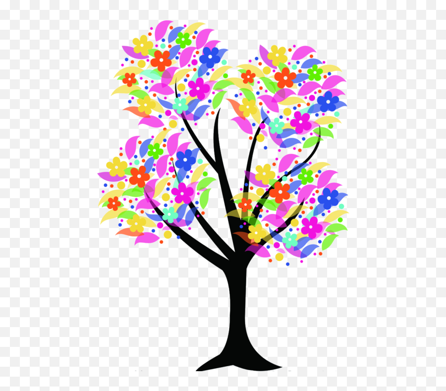 Tree Clipart Free Collage Science Art Photoshop - Clipart Arbol De Colores Para Dibujar Emoji,Tree Clipart Free