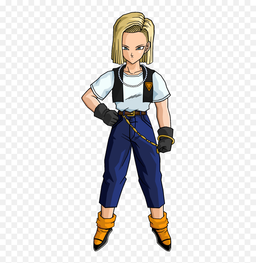 Download Hd Android 18 Alt Outfit - Dragon Ball Z Andorid 18 Emoji,Android 18 Png