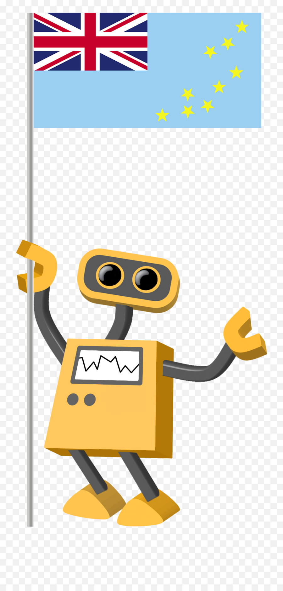 Robot 39 - Tv Flag Bot Tuvalu Tim Croatia Robot Emoji,Robot Transparent Background