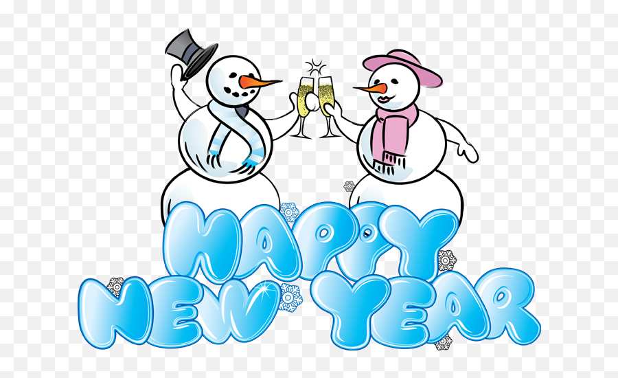 Happy New Year Png - Snowman Clipart Happy New Year Happy New Year Clip Art Emoji,Snowman Clipart