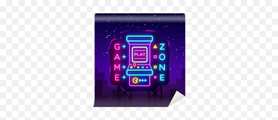 Game Zone Logo Vector Neon - Game Zone Logo Emoji,Gaming Logo Template
