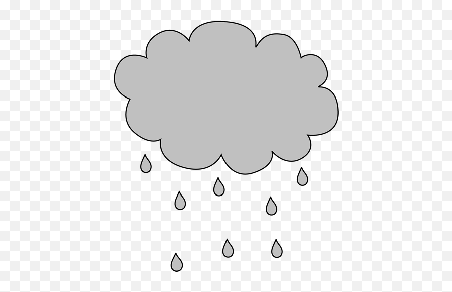 Rain Clip Art - Grey Clouds Clipart Emoji,Raindrops Clipart