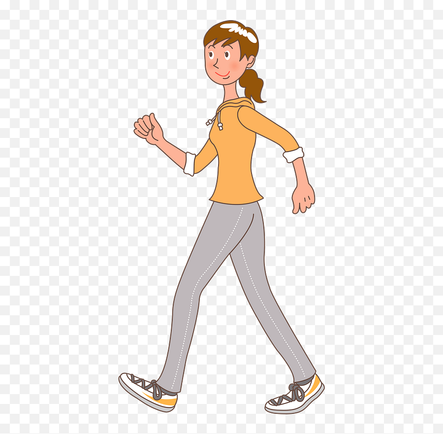 Woman Is Walking For Exercise Clipart - Woman Walking Clipart Free Emoji,Woman Walking Clipart