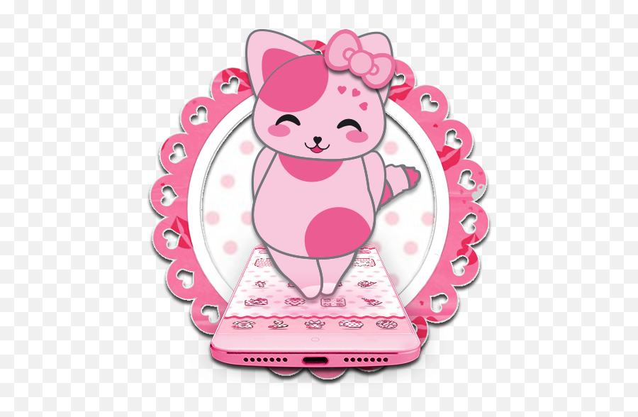 Cute Pink Kitten Blush Rose Themeamazoncomappstore For Emoji,Clipart For Androids